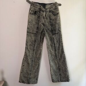 Ulla Johnson Albie Jeans Acid Wash Wide Leg Grey Size 8